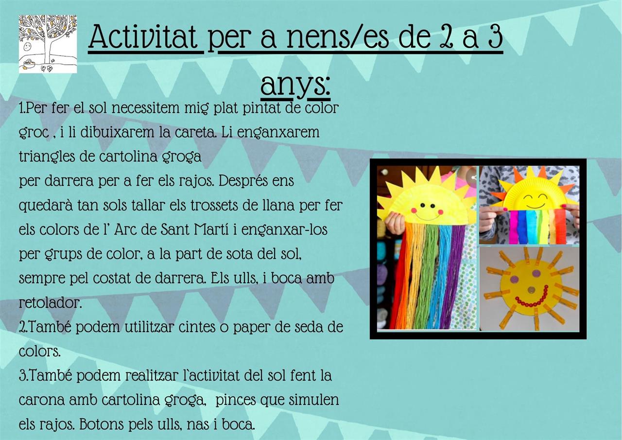 Activitats per fer a casa 46:  EL SOL SOLET