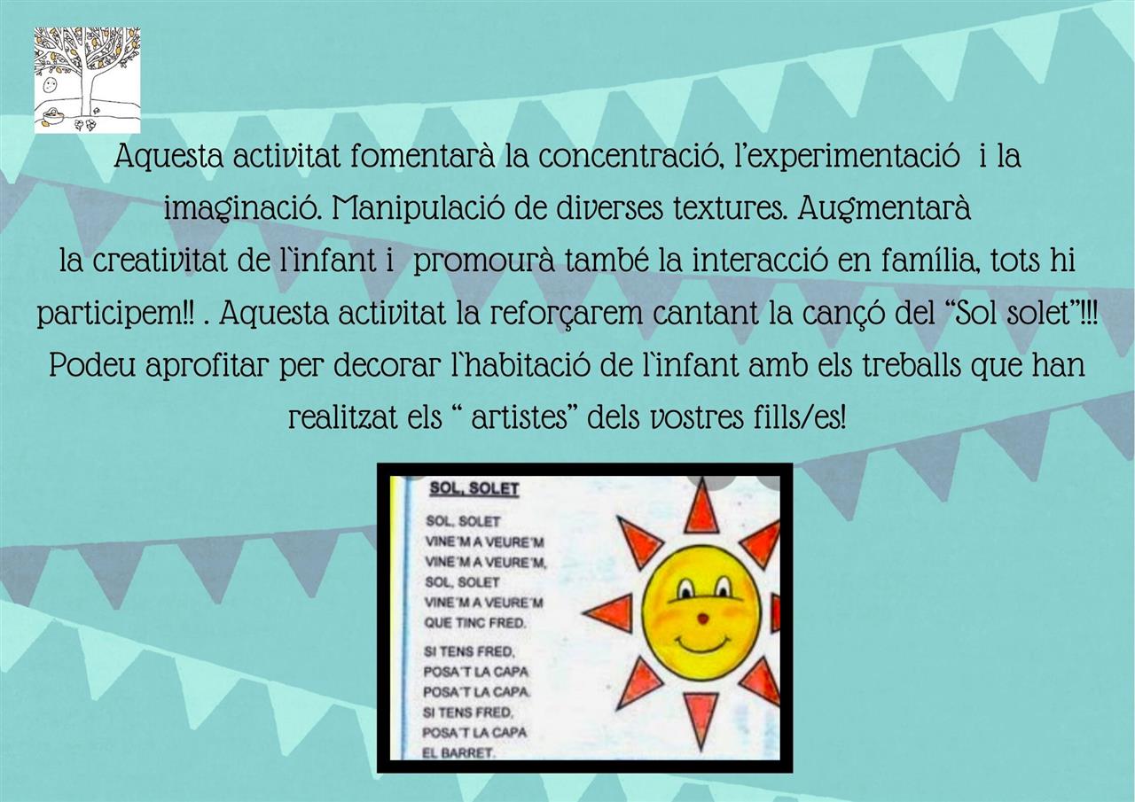 Activitats per fer a casa 46:  EL SOL SOLET